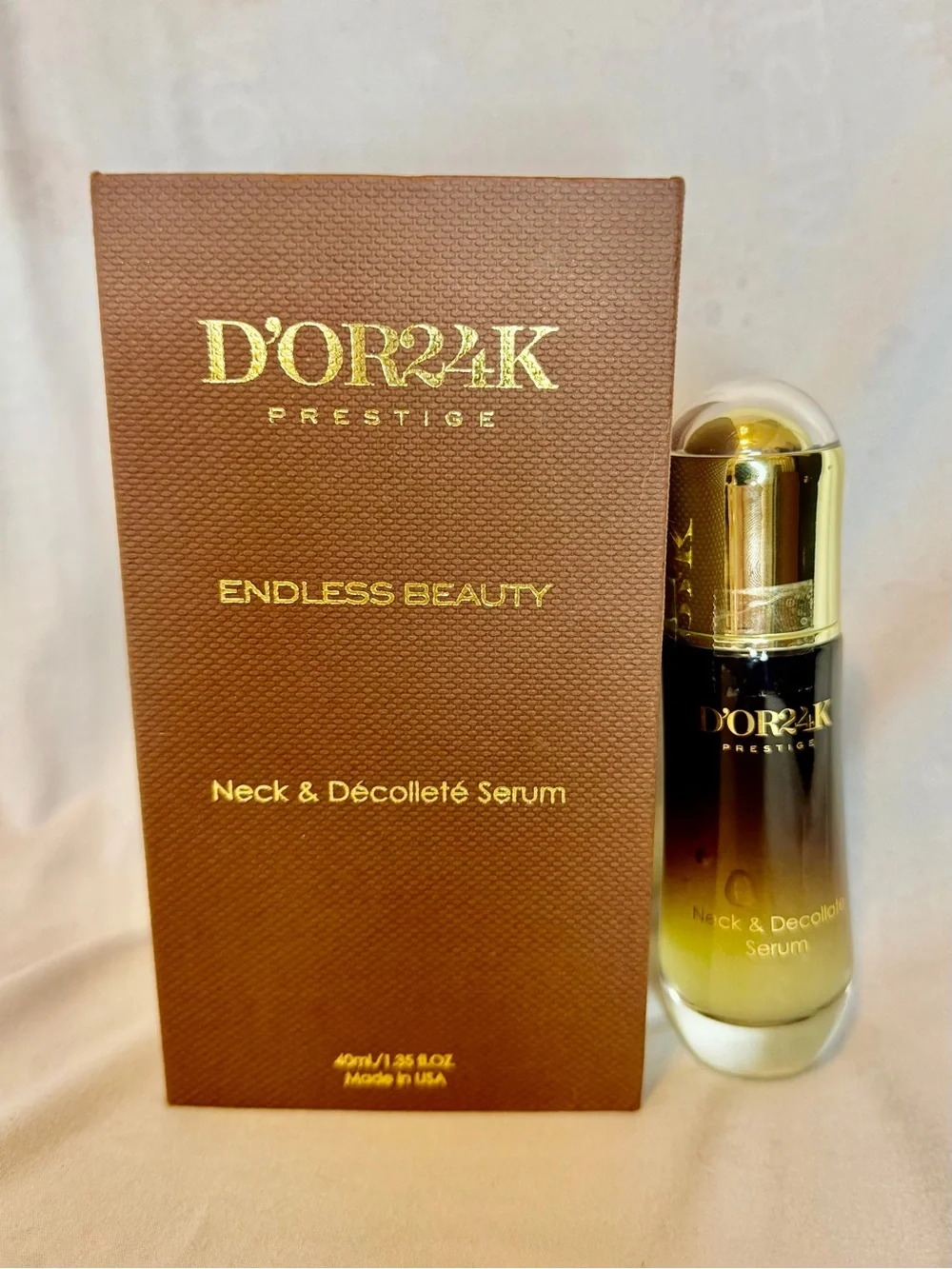 D’OR24K Prestige Endless Beauty Neck & Décolleté Serum – 1.35 fl oz (40 mL)